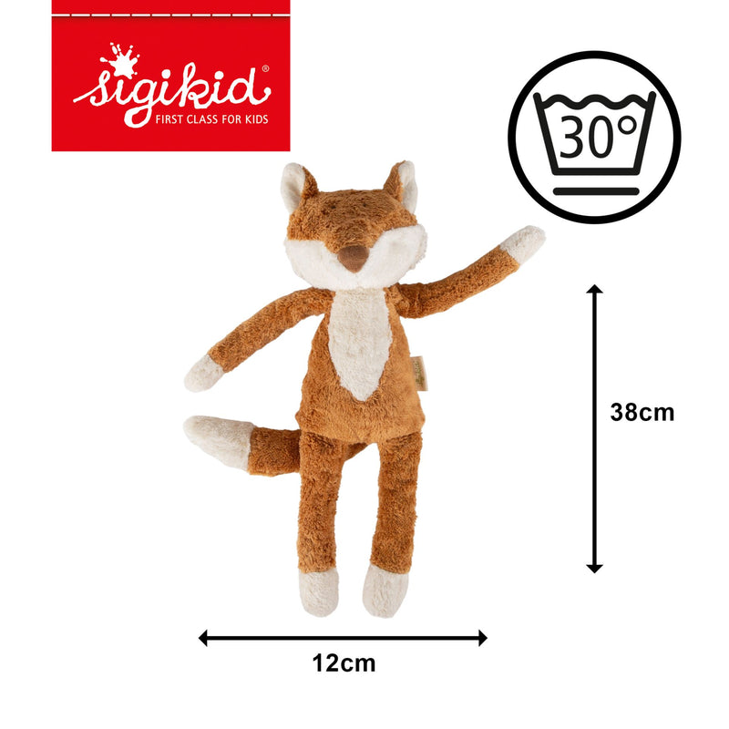 sigikid | Kosedyr, Økologisk Bomull (kbA) - Fyll av 100% Ren Ny Ull - Plastfri | Rev