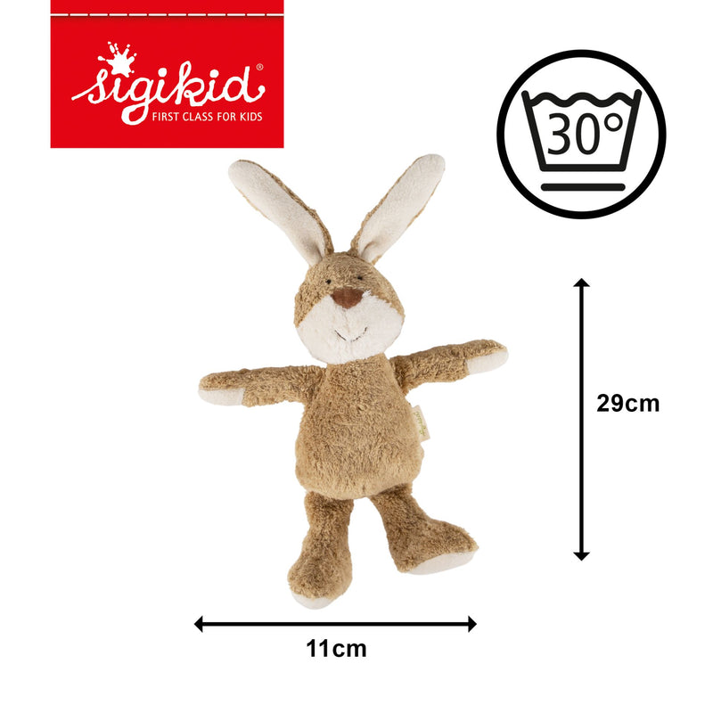 sigikid | Kosedyr, Økologisk Bomull (kbA) - Fyll av 100% Ren Ny Ull - Plastfri | Harepus