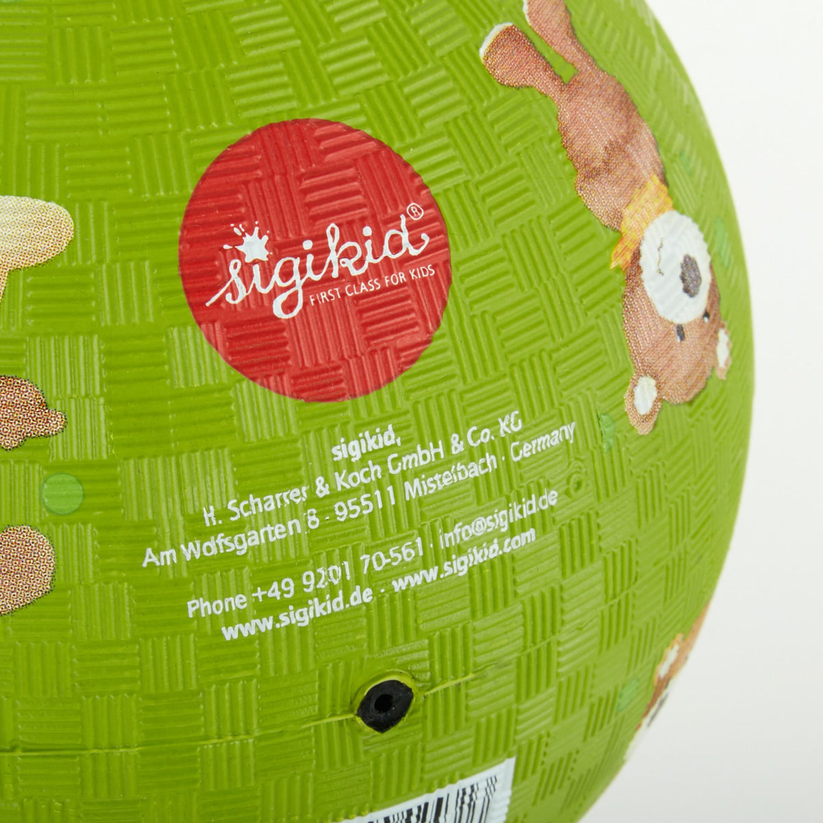 sigikid | Barnelekeball, "Grønn" - 100% Naturgummi - 17 cm