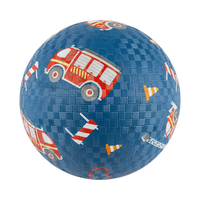 sigikid | Barnelekeball, "Brannbil Blå" - 100% Naturgummi - 17 cm