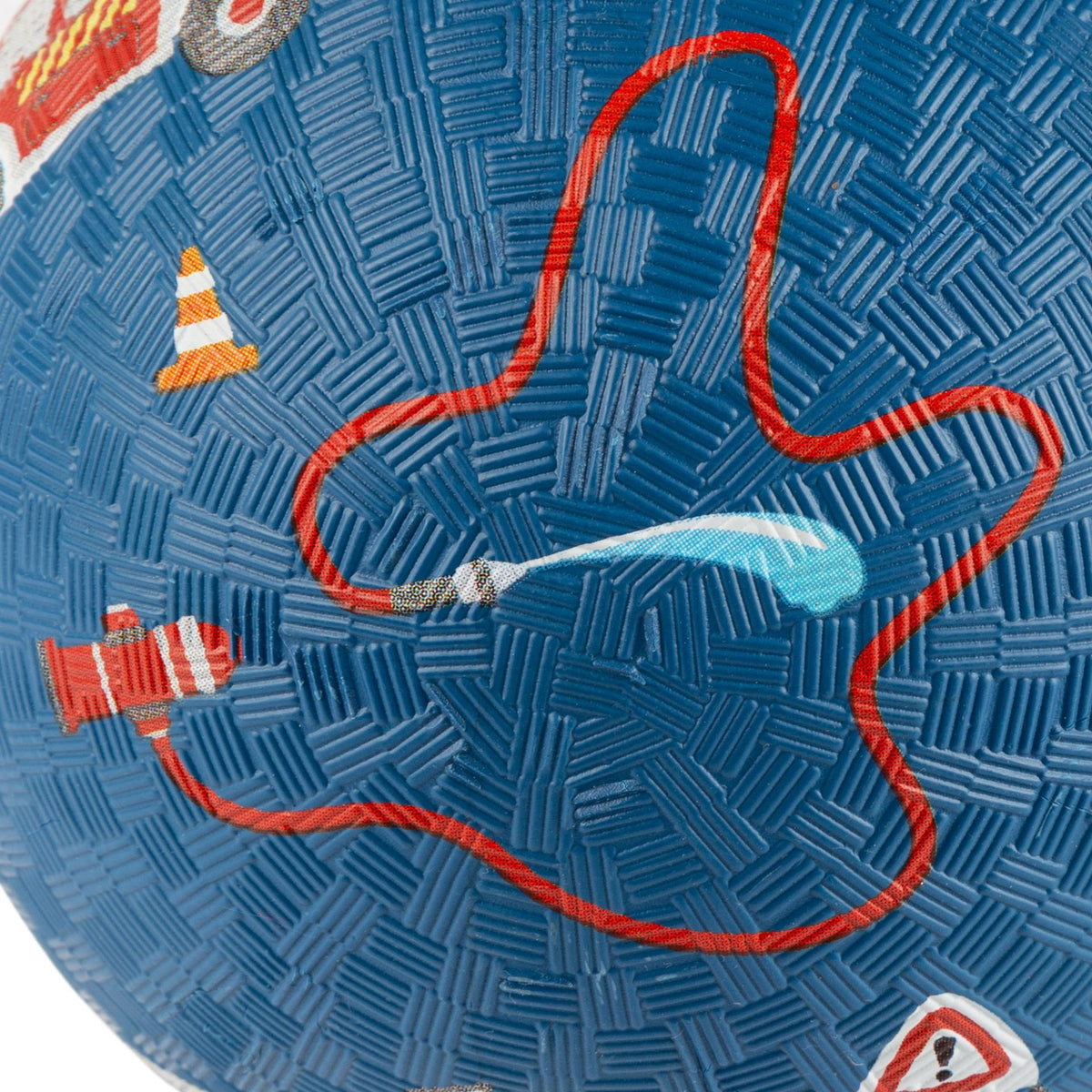 sigikid | Barnelekeball, "Brannbil Blå" - 100% Naturgummi - 17 cm