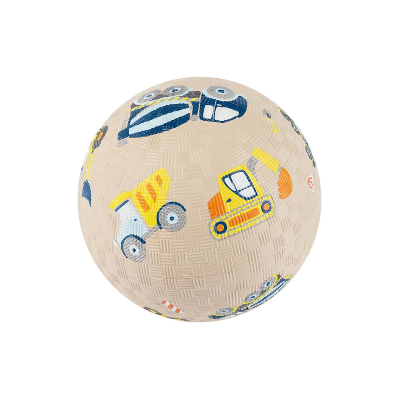 sigikid | Barnelekeball Mini, "Anleggsmaskiner" - 100% Naturgummi - 12 cm
