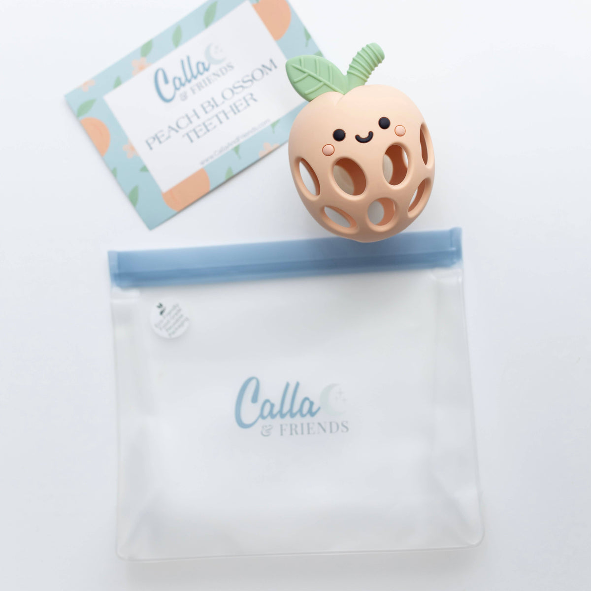 Calla & Friends | Biteleke i 100% Silikon, "Peach Blossom"