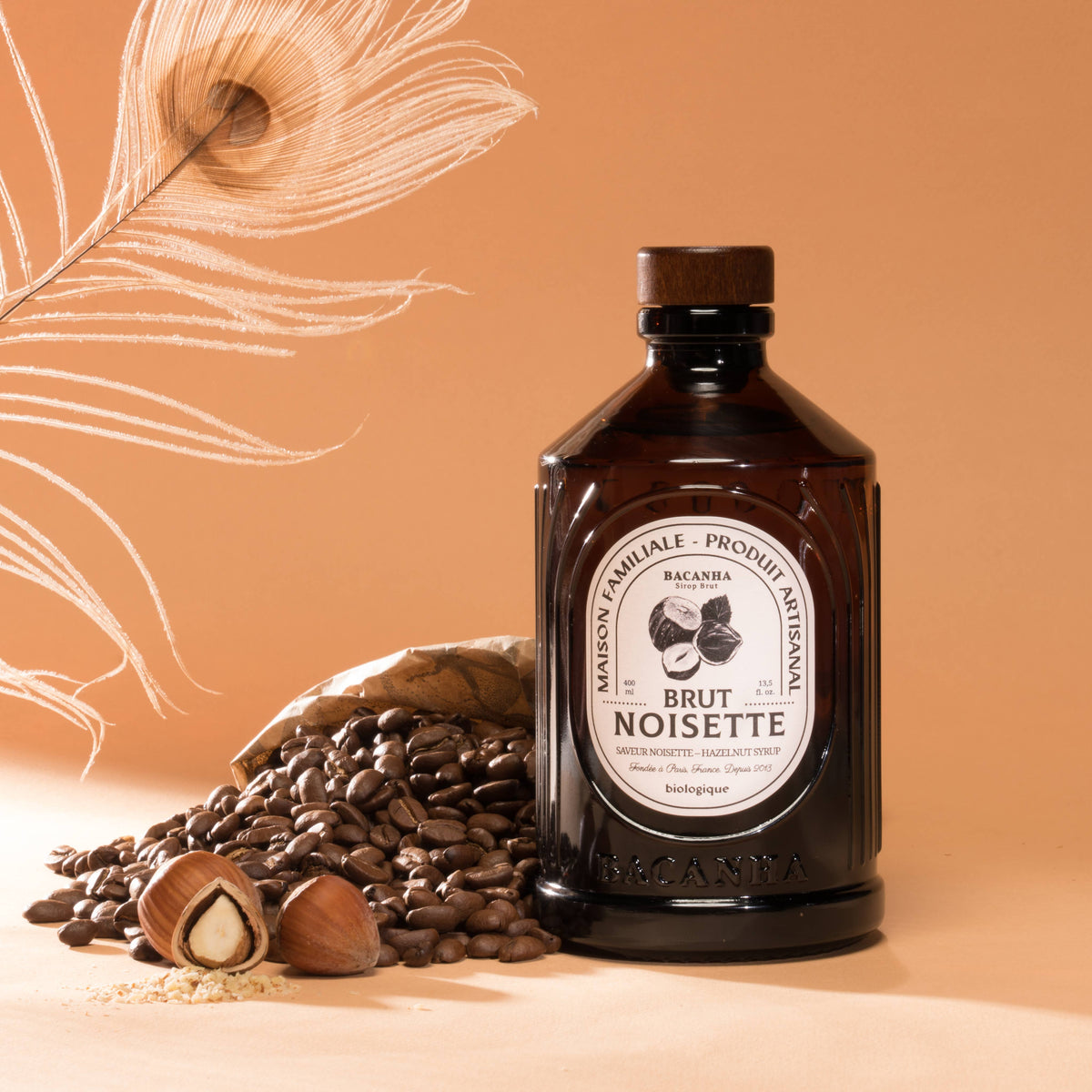 Bacanha | Hasselnøttsirup, økologisk – 400 ml