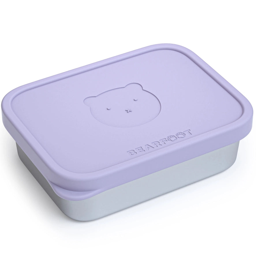bearfoot | Matboks i Rustfritt Stål og Silikon (Bentoboks) | Lavendel, 700ml