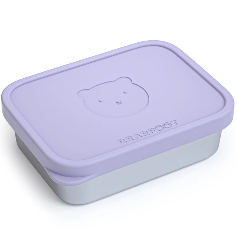 bearfoot | Matboks i Rustfritt Stål og Silikon (Bentoboks) | Lavendel, 700ml