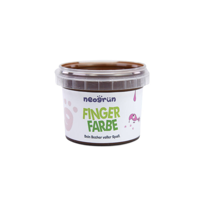 neoGRÜN | Fingermaling, Økologisk / Vegansk, 120g | Brun
