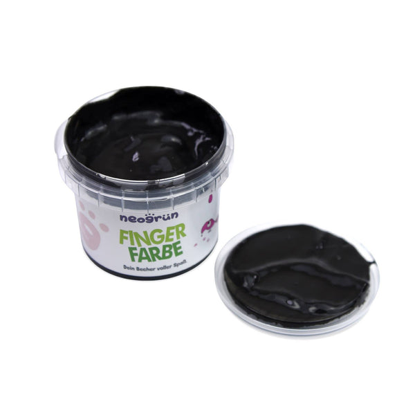 neoGRÜN | Fingermaling, Økologisk / Vegansk, 120g | Sort