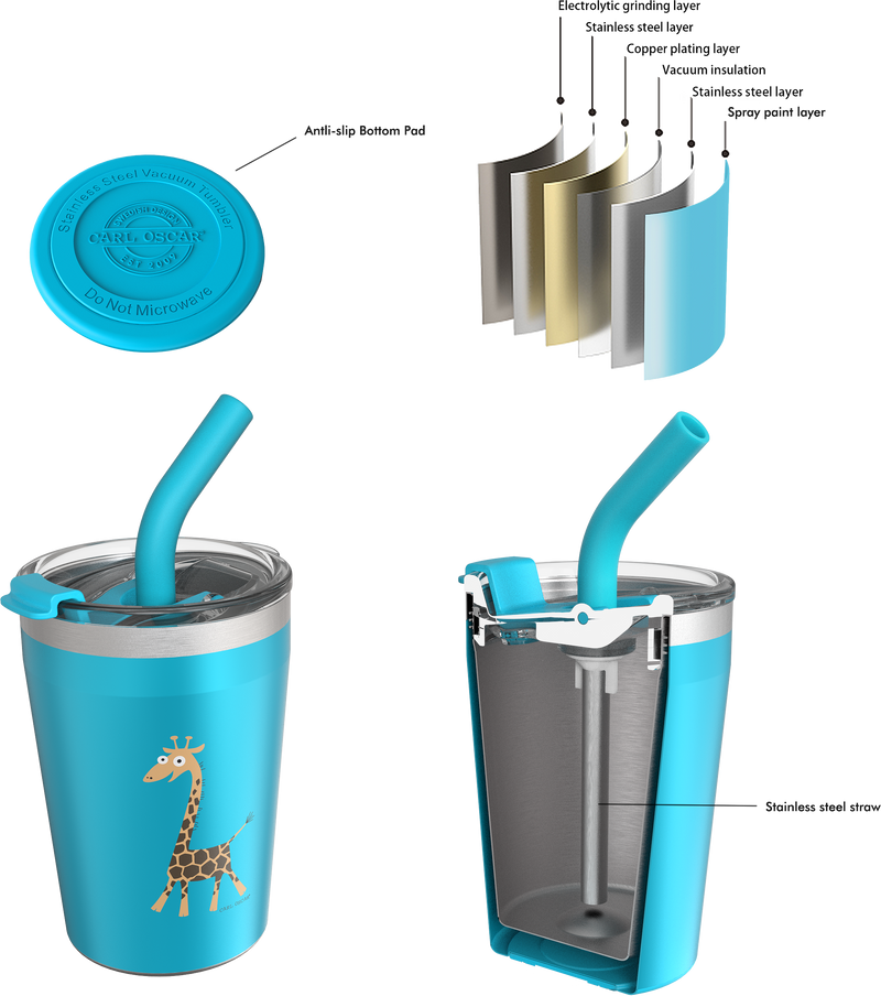 Carl Oscar | TEMP Tumbler™ 0.25 L, Kopp i rustfritt stål - Turquoise