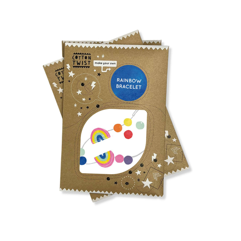 Cotton Twist | Perlesett med Treperler, Regnbue