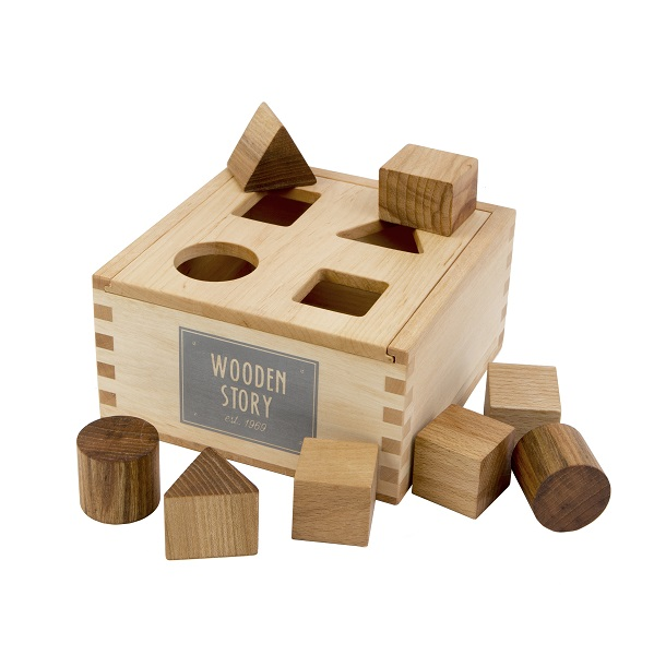 Wooden Story | Puttekasse i tre, Montessori treleke - Natur