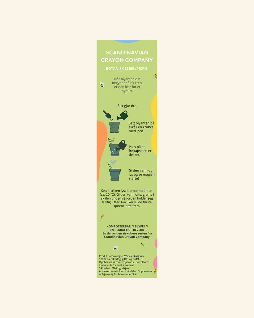 Scandinavian Crayon Company | Plantbar Grafittblyant - Botanisk Serie