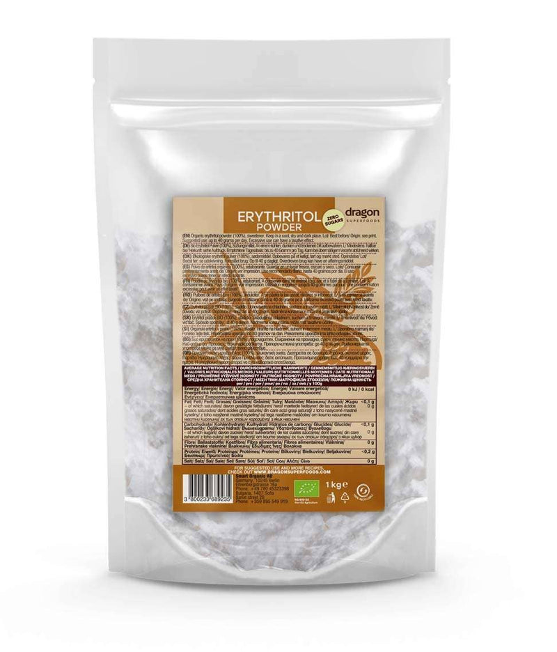 Smart Organic | Økologisk Erythritol Pulver, Naturlig Søtning, 250g