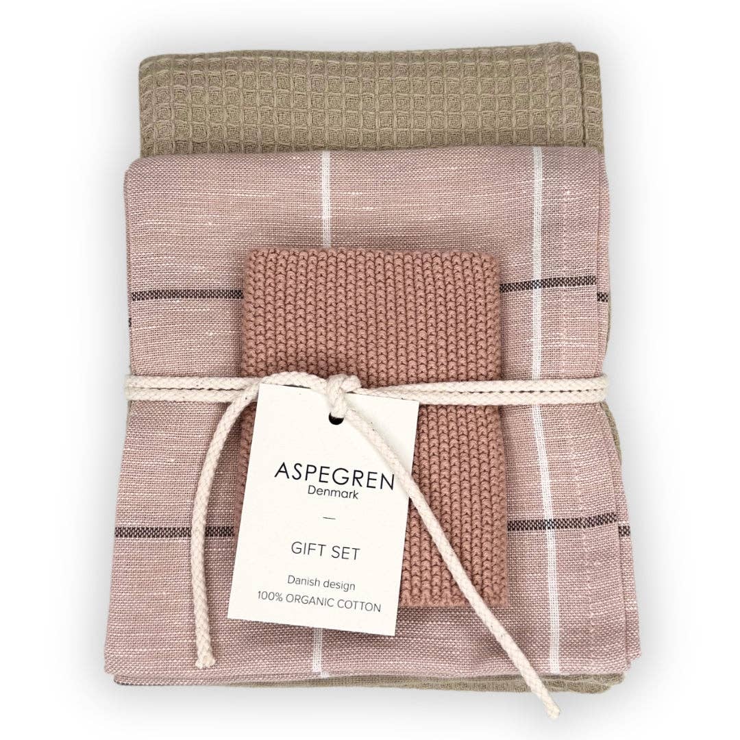 Aspegren | Økologiske Kjøkkenkluter, Gavesett, 3 pk