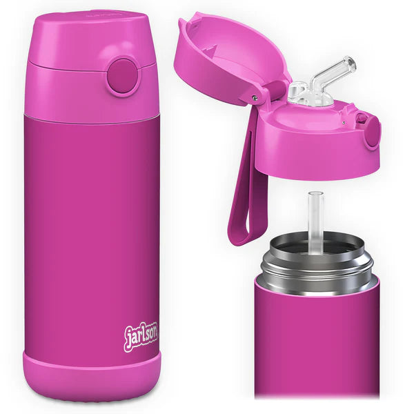 Jarlson | Drikkeflaske CHARLI - Plastfri i Matkontakt, 350ml | "Magenta"