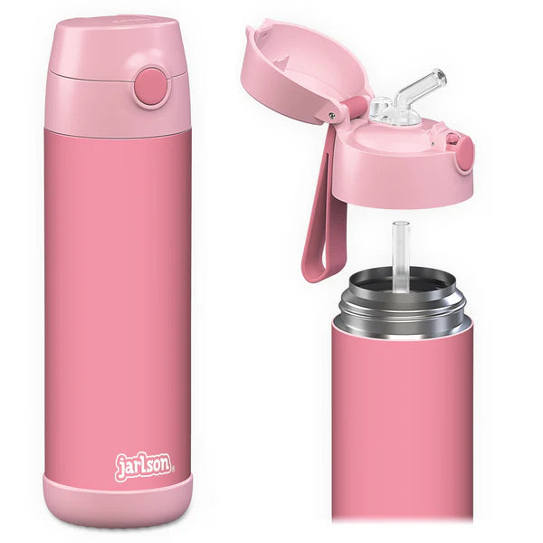Jarlson | Drikkeflaske i Stål, Isolert, 500ml | "Rosa"
