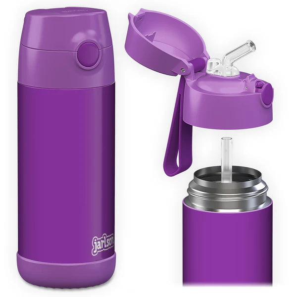 Jarlson | Drikkeflaske CHARLI - Plastfri i Matkontakt, 350ml | "Lilla"