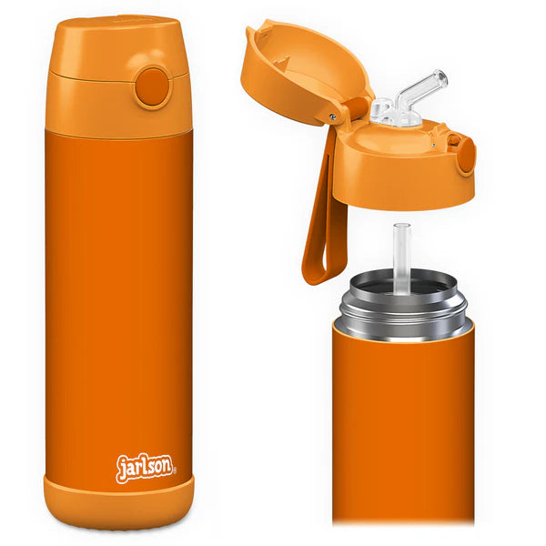 Jarlson | Drikkeflaske CHARLI - Plastfri i Matkontakt, 500ml | "Oransje"