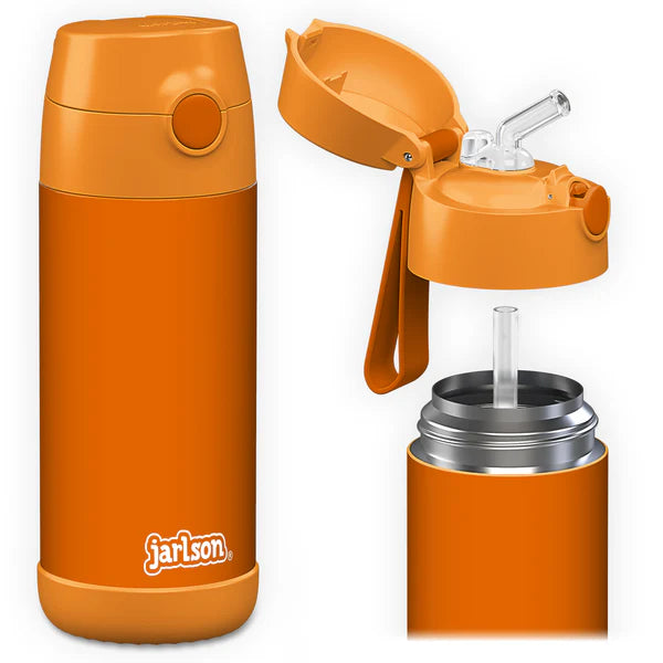 Jarlson | Drikkeflaske CHARLI - Plastfri i Matkontakt, 350ml | "Oransje"