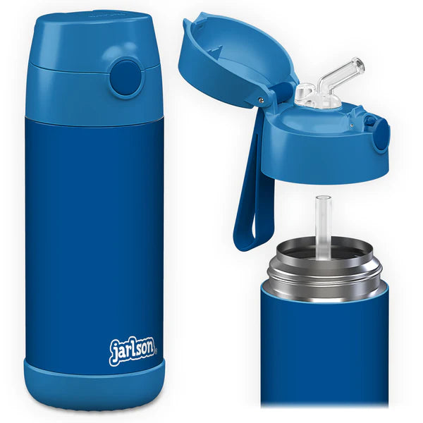 Jarlson | Drikkeflaske CHARLI - Plastfri i Matkontakt, 350ml | "Blå"