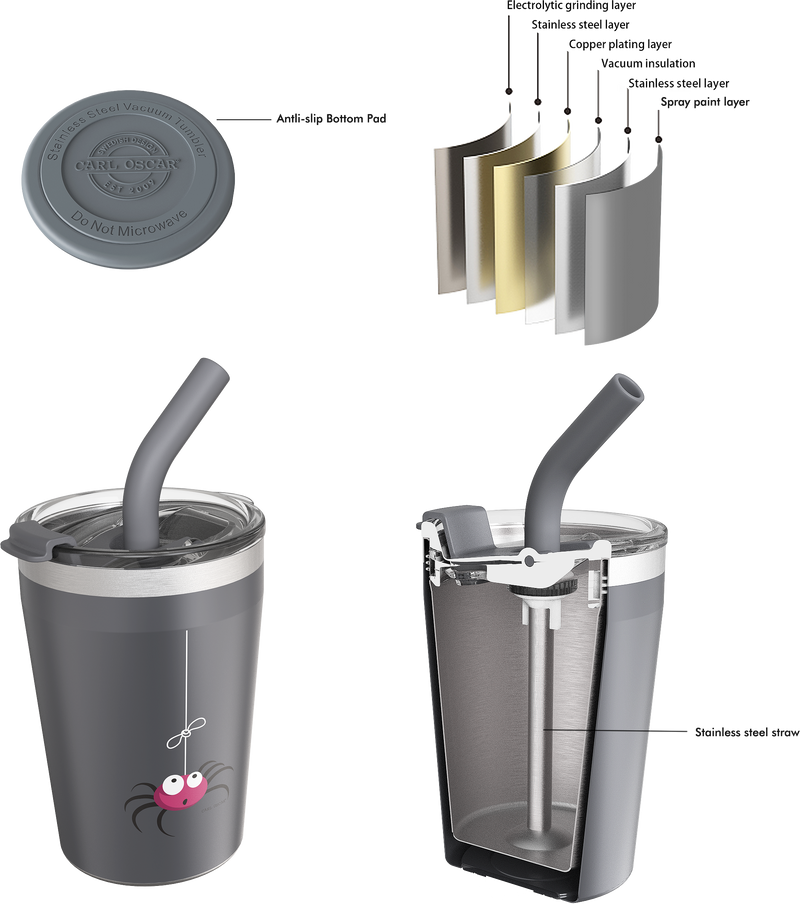 Carl Oscar | TEMP Tumbler™ 0.25 L, Kopp i rustfritt stål - Grey
