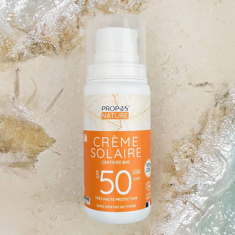 Propos'Nature | Økologisk Solkrem SPF 50, 100% Naturlige Ingredienser - 100 ml