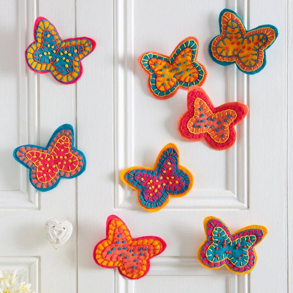 Wool Couture Company | Garland Felt Craft Kit - 8 Butterflies