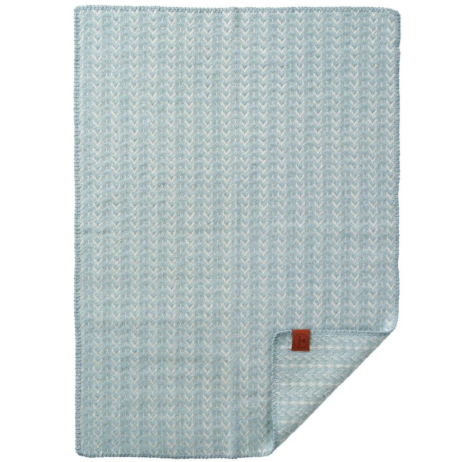 Klippan | Ullpledd baby/barn, Ilse Light Blue (65 × 90 cm)