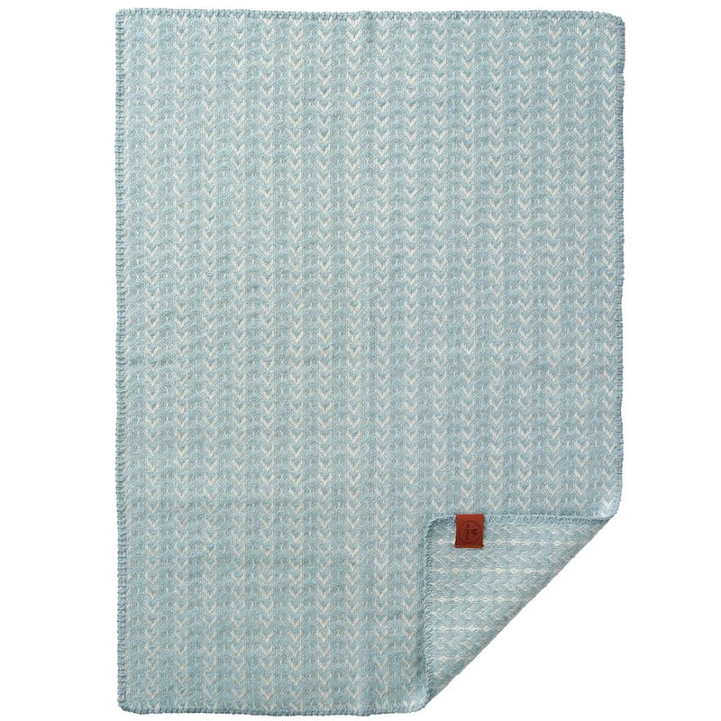 Klippan | Ullpledd baby/barn, Ilse Light Blue (65 × 90 cm)