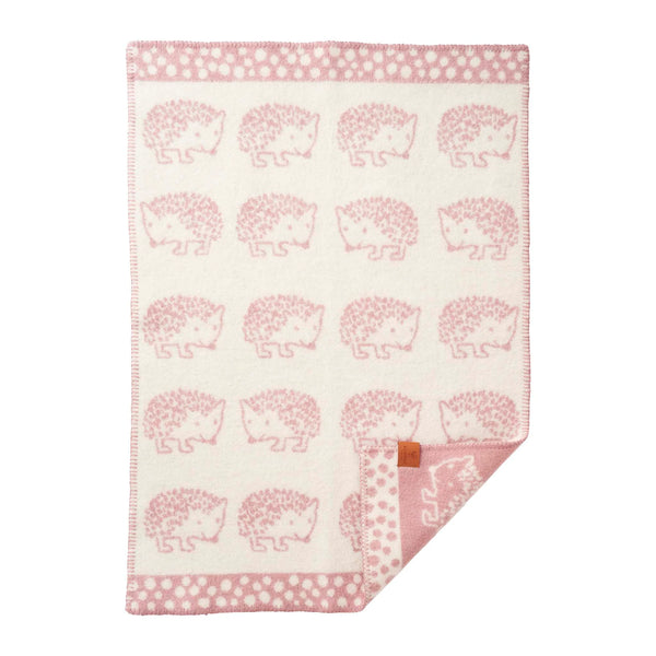 Klippan | Ullpledd Baby/Barn, Hedgehog, 65x90cm | Rosa