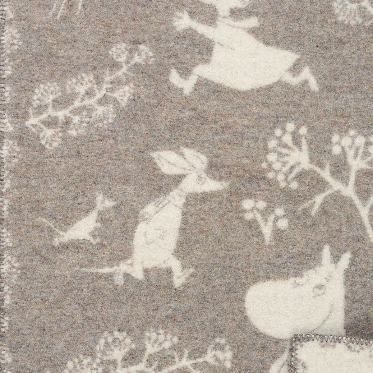 Klippan | Ullfiltpledd baby/barn, Moomin Winterland Grey (65 × 90 cm)