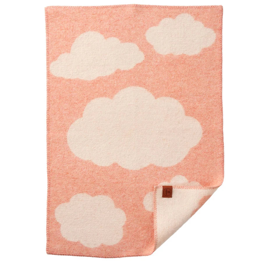 Klippan | Ullfiltpledd baby/barn, Cloudy Day Peach Rose (65 × 90 cm)