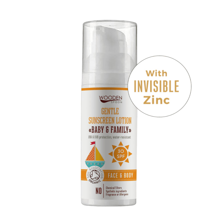Wooden Spoon | Solkrem SPF 30, "Gentle Suncreen Lotion" | 50 ml Pumpeflaske