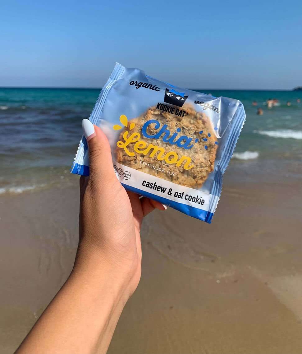 Smart Organic | Småkake/Kjeks, Chia og Sitron, Økologisk - Kookie Cat | 50g
