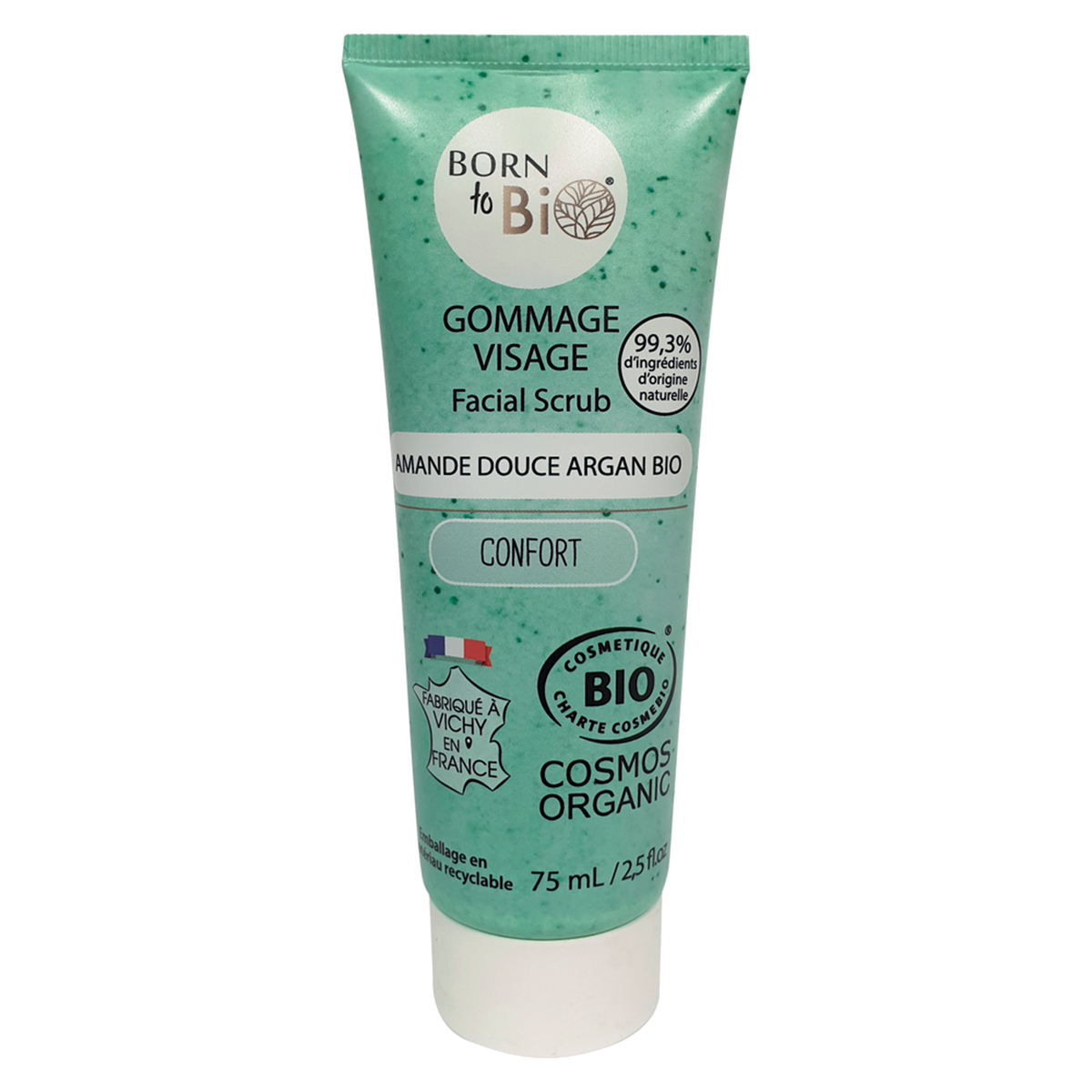 Born to Bio | Ansiktsskrubb – Mandel & Argan - for normal hud (Økologisk)
