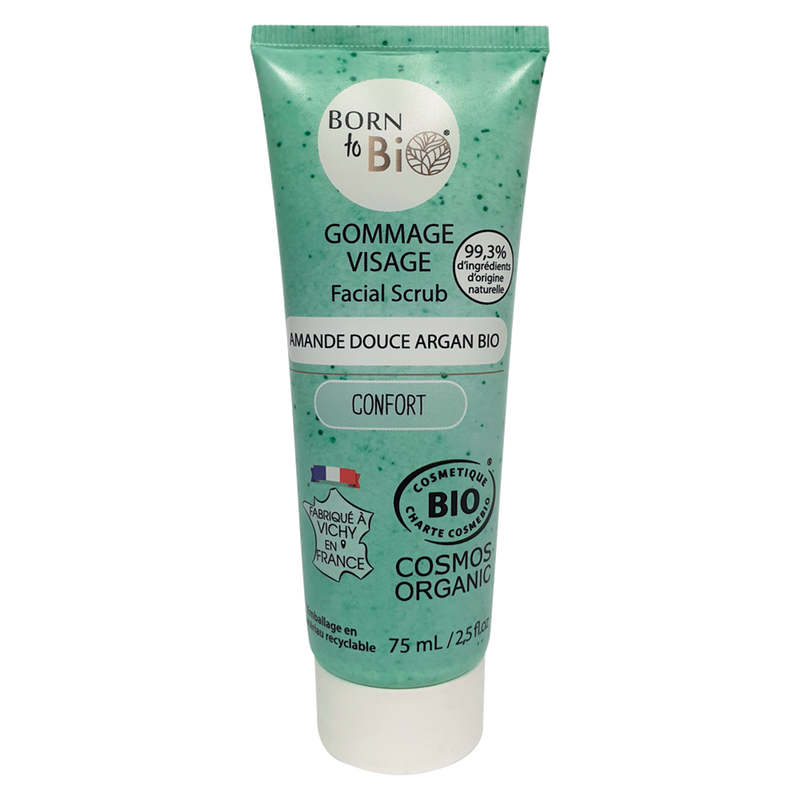 Born to Bio | Ansiktsskrubb – Mandel & Argan - for normal hud (Økologisk)