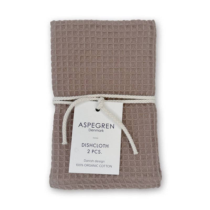 Aspegren | Økologiske Kjøkkenkluter 2 pk, Nougat - 28 × 32 cm