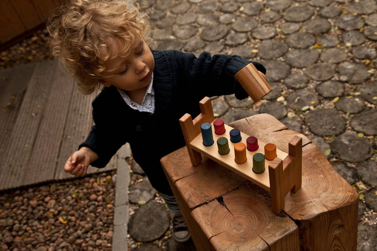 Wooden Story | Bankebrett / Hamrebrett, Montessori Treleke - Regnbue