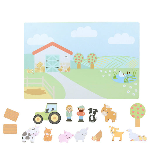 Orange Tree Toys | Magnettavle | Gårdsdyr