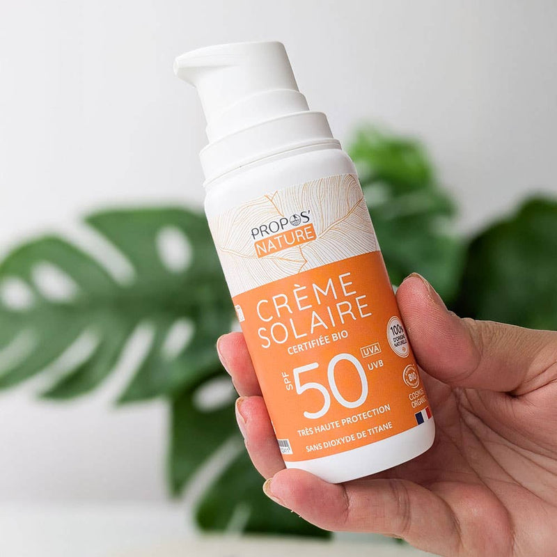 Propos'Nature | Økologisk Solkrem SPF 50, 100% Naturlige Ingredienser - 100 ml