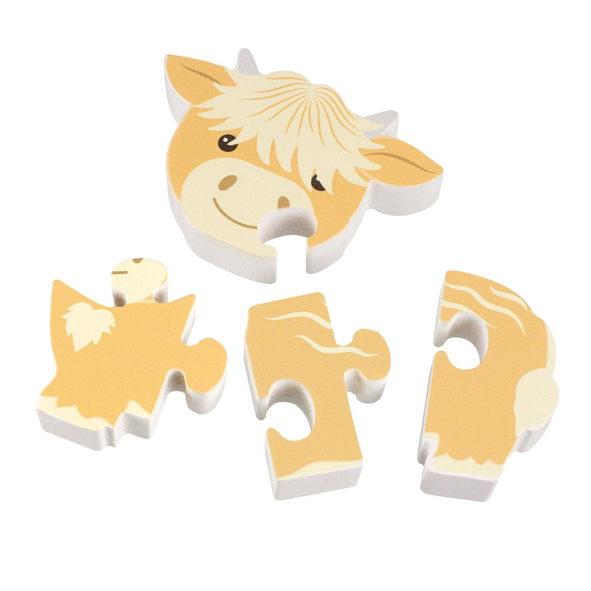 Orange Tree Toys | Mitt Første Puslespill, Høylands-Ku