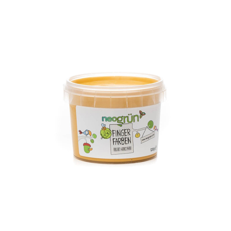 neoGRÜN | Fingermaling, Økologisk / Vegansk, 120g | Gul