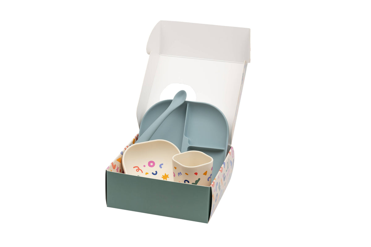 the cotton cloud | Silicone Tableware Set: Tiny Bits Wasabi