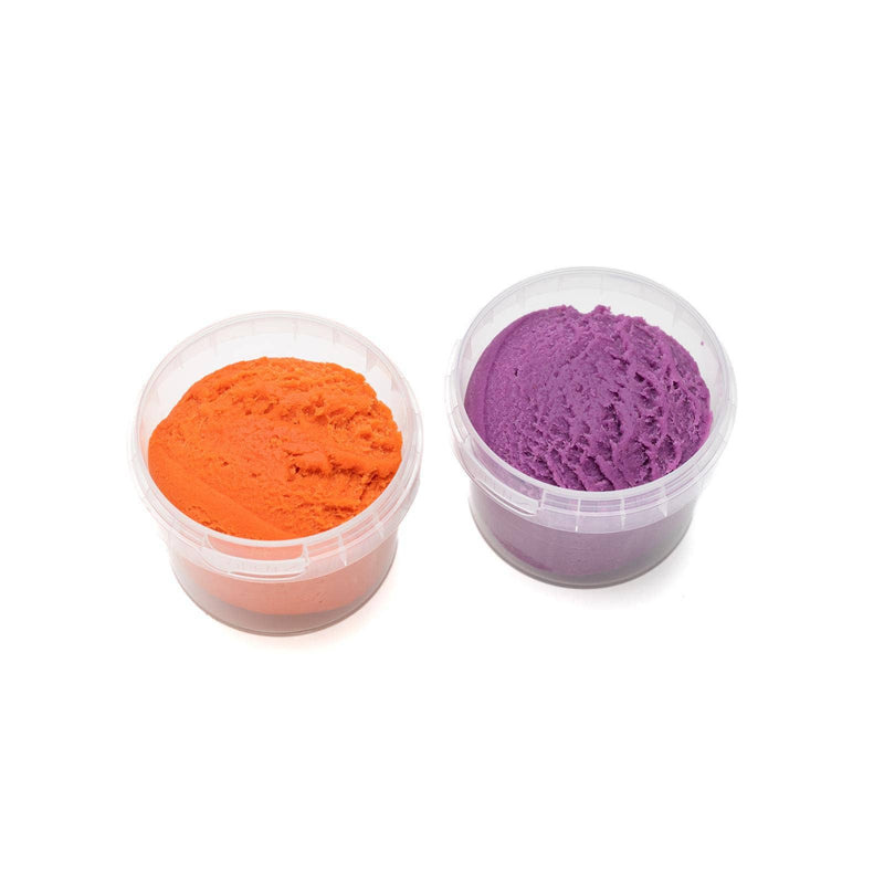 neoGRÜN | Modelleire / Lekedeig, Easy Dough, Økologisk / Vegansk, Sett "Suri" | Oransje/Lilla