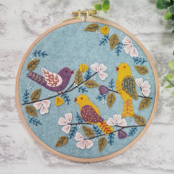 Broderisett | Fugler | Ullfilt