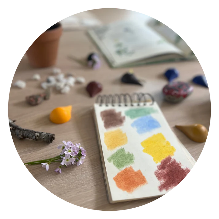 Scandinavian Crayon Company | Fargestifter av Bivoks, Dråpe Jordsett, 8 stk