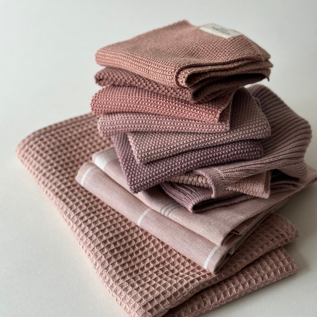 Aspegren | Økologiske Kjøkkenkluter 2 pk, Mauve - 25 x 25 cm