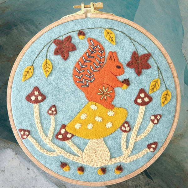 Broderisett | Ekorn | Ullfilt