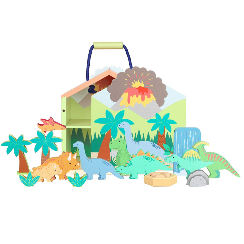Orange Tree Toys |  Trehus Lekesett | Dinousar