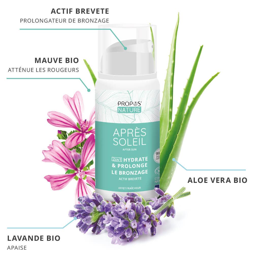 Propos'Nature | Økologisk After-Sun Gel, 99% Naturlige Ingredienser - 100 ml